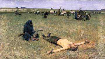 La quête captive ouest Amérindien Henry Farny Peinture à l'huile